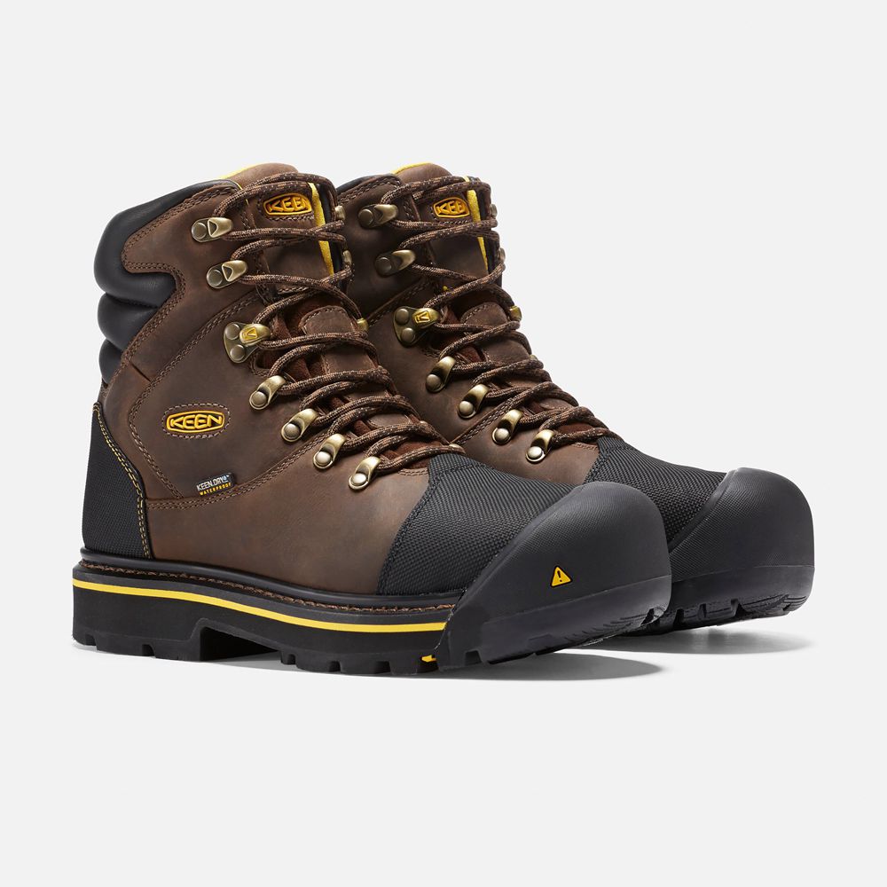 Keen Laarzen Heren Bruin/Zwart - Milwaukee Waterproof (Steel Toe) - 12743-GASO